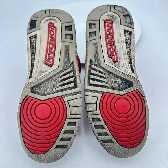 Nike Air Jordan 3 Retro Youth Size 6.5Y Women 8 CQ0488 600 Red Grey Black Shoes - Picture 8 of 11